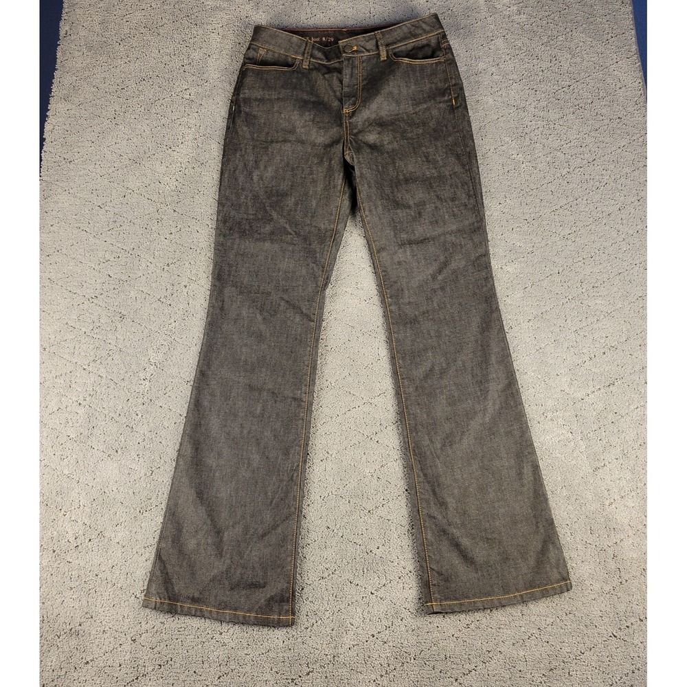 Talbots Jeans Womens 8 Black Heritage Boot Dark Wash Bootcut Stretch Cowgirl
